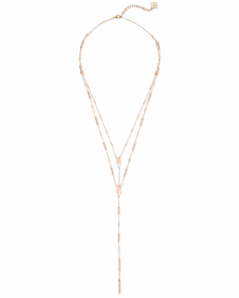 Adelia Y Necklace in Rose Gold image number 0