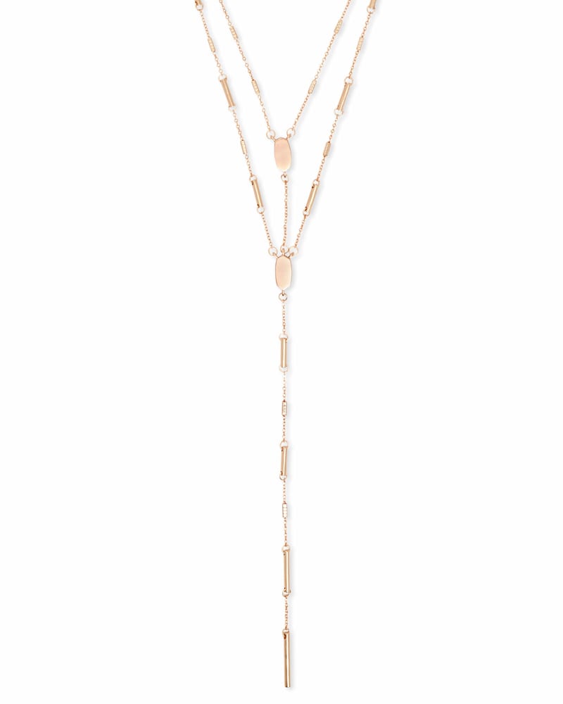 Adelia Y Necklace in Rose Gold image number 2