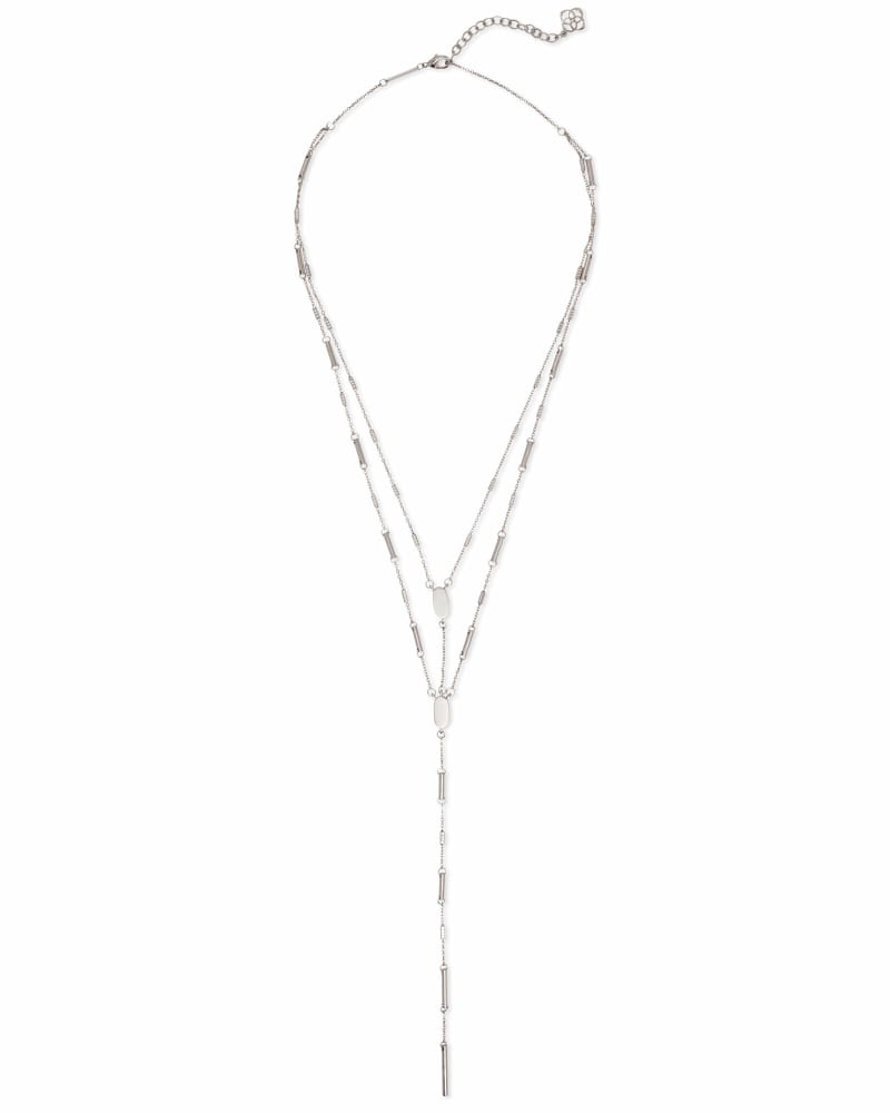 Adelia Y Necklace in Bright Silver image number 0