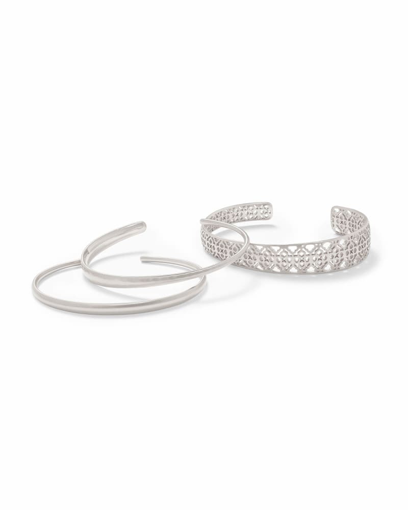 Tiana Silver Pinch Bracelet Set in Silver Filigree image number 1