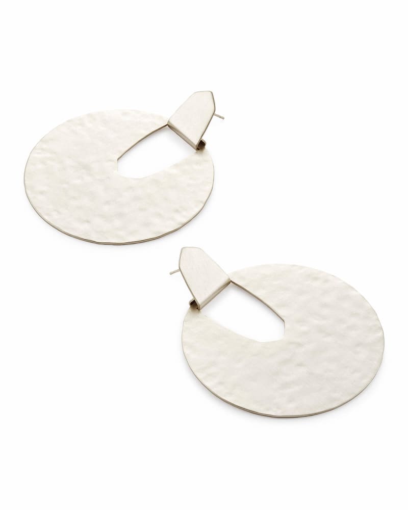 Diane Statement Earrings in Bright Silver image number 2