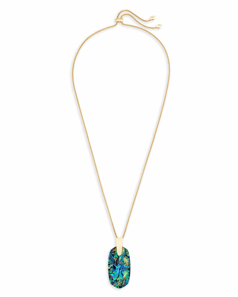 Inez Long Pendant Necklace in Gold image number 2