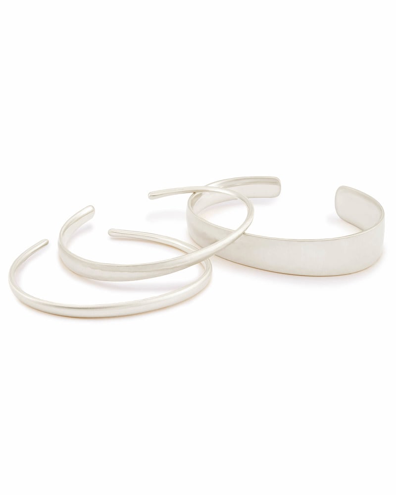 Tiana Pinch Bracelet Set in Bright Silver image number 2