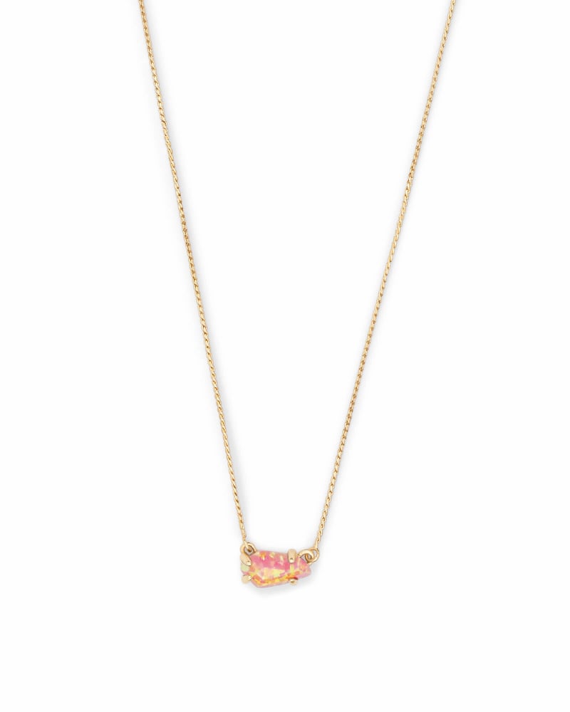 Jayde Gold Pendant Necklace in Magenta Kyocera Opal image number 0