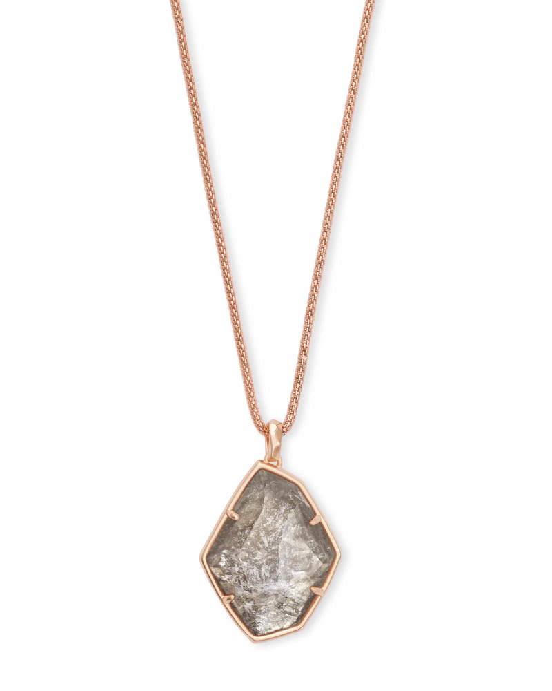 Kalani Rose Gold Pendant Necklace in Sable Mica image number 0
