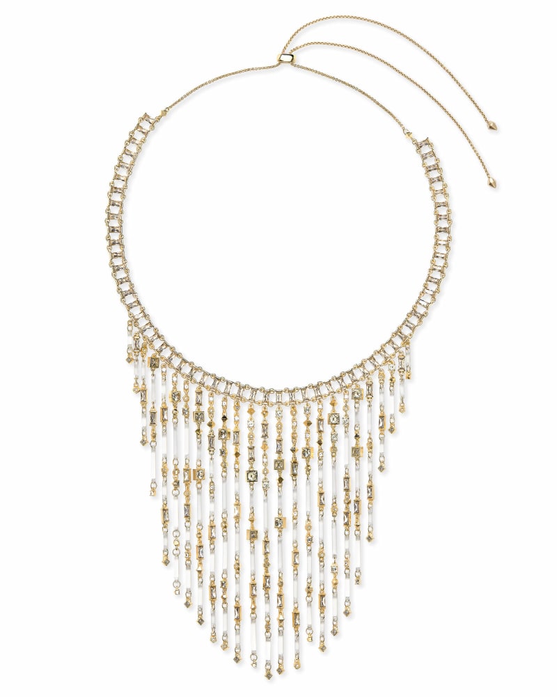 Maxen Gold Statement Necklace in Smoky Mix image number 2