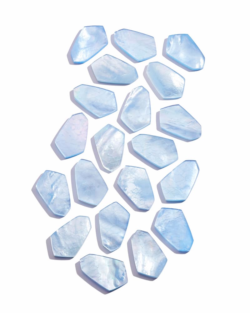 Kyrie Bright Silver Drop Earrings in Sky Blue Illusion image number 3