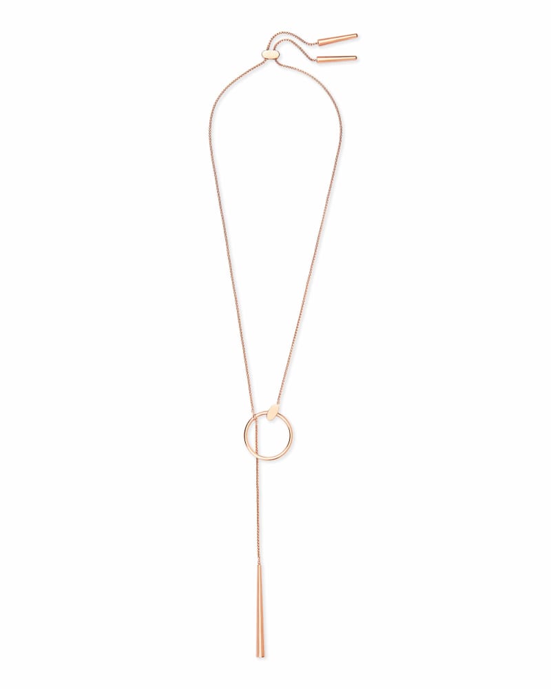 Tegan Y Necklace in Rose Gold image number 1