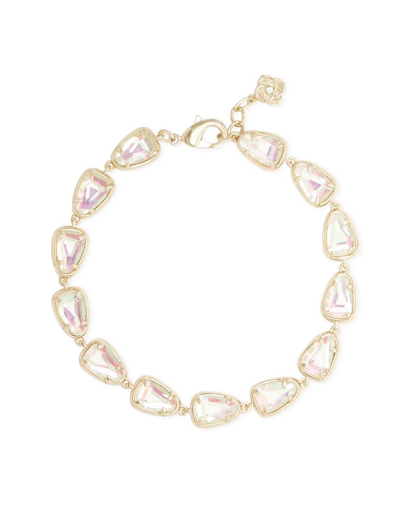Susanna Gold Link Bracelet in Dichroic Glass image number 0