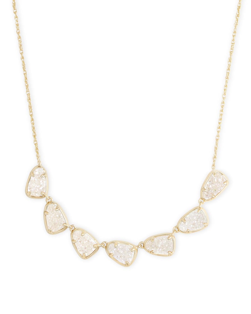Susanna Gold Collar Necklace in Iridescent Drusy image number 0