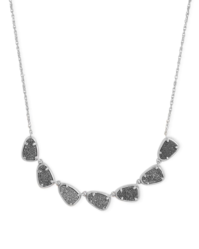 Susanna Silver Collar Necklace in Platinum Drusy image number 0