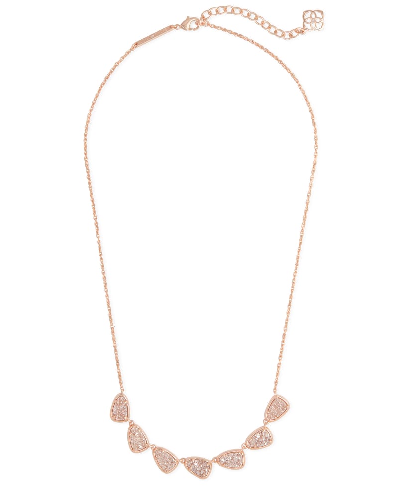 Susanna Rose Gold Collar Necklace in Sand Drusy image number 2