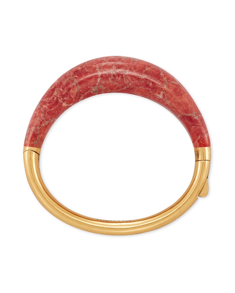 Kaia Vintage Gold Bangle Bracelet In Burnt Sienna Howlite Kendra Scott