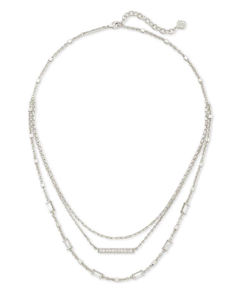 Addison Triple Strand Necklace in Silver image number 2
