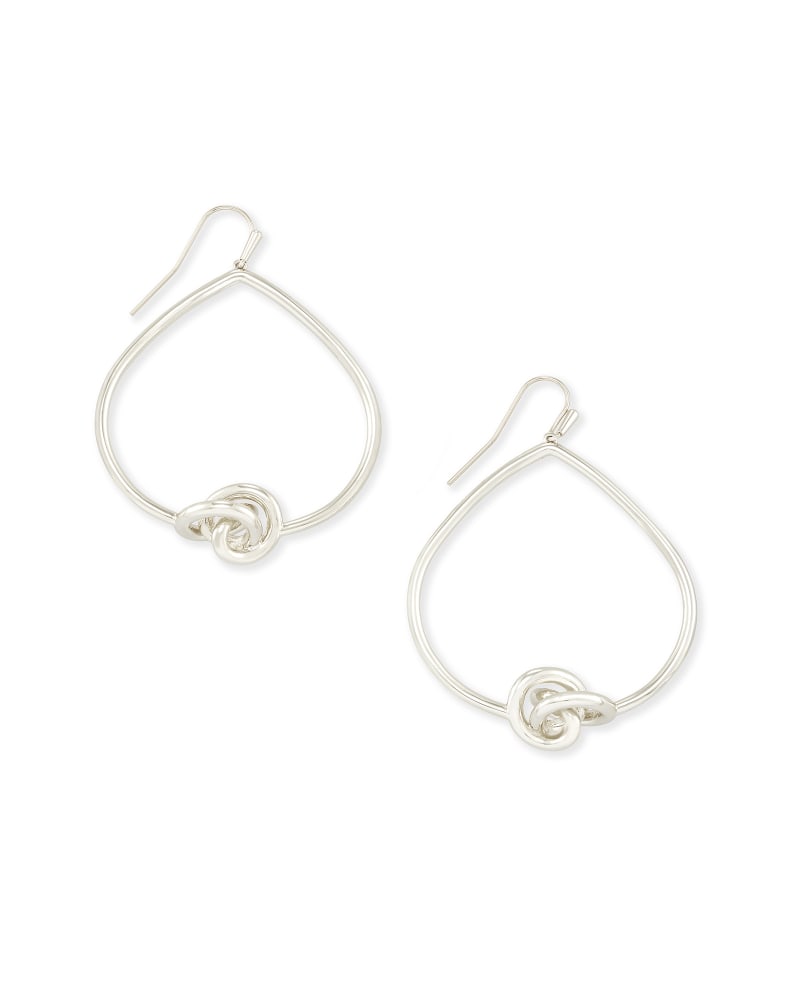 Presleigh Love Knot Open Frame Earrings in Bright Silver image number 0