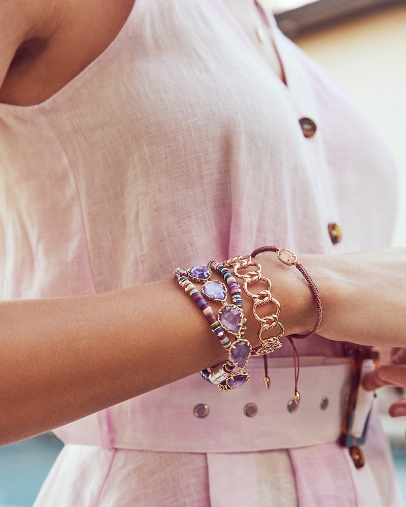 Grayson Lilac Cord Friendship Bracelet in Lilac Abalone image number 1