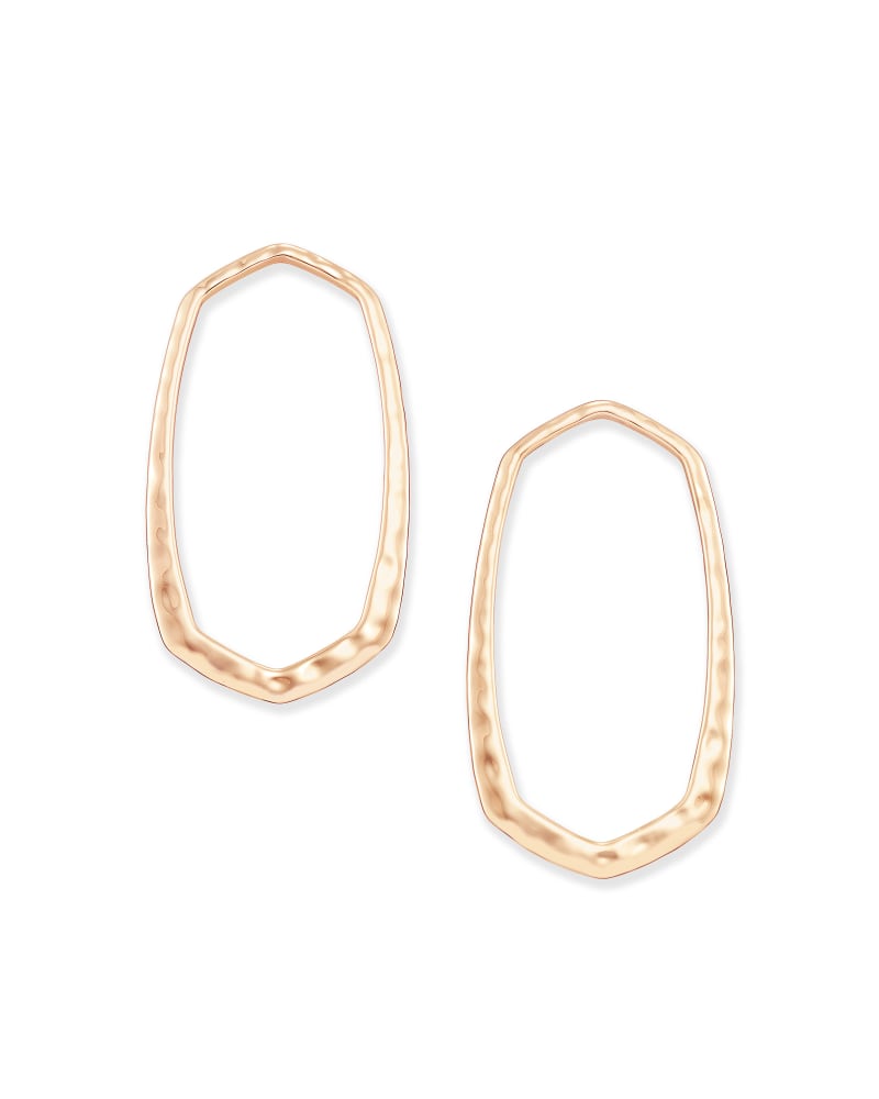 Zorte Hoop Earrings in Rose Gold