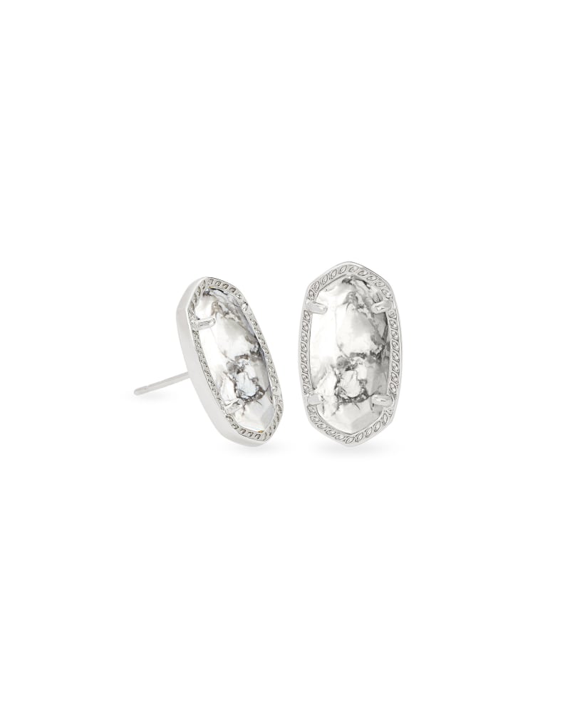 White Howlite Earrings