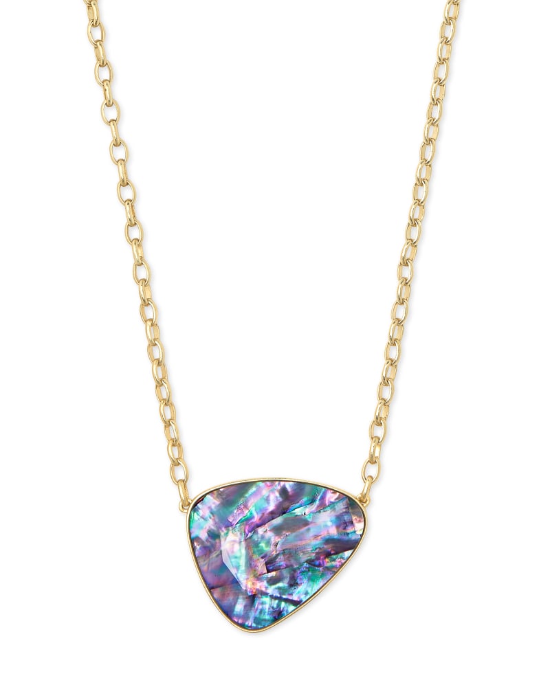 Mckenna Gold Pendant Necklace in Lilac Abalone | Kendra Scott