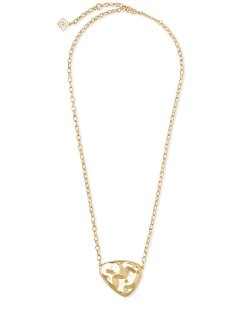 Mckenna Gold Pendant Necklace in Sea Green Chrysocolla ...
