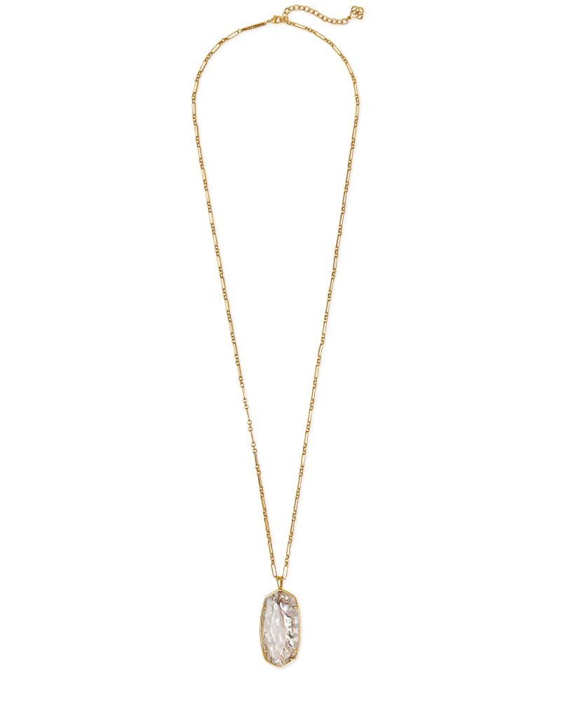 Faceted Reid Vintage Gold Long Pendant 