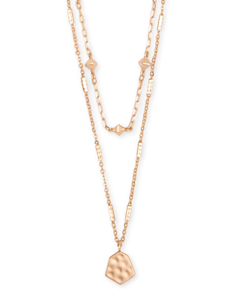Clove Multi Strand Necklace in Rose Gold image number 0