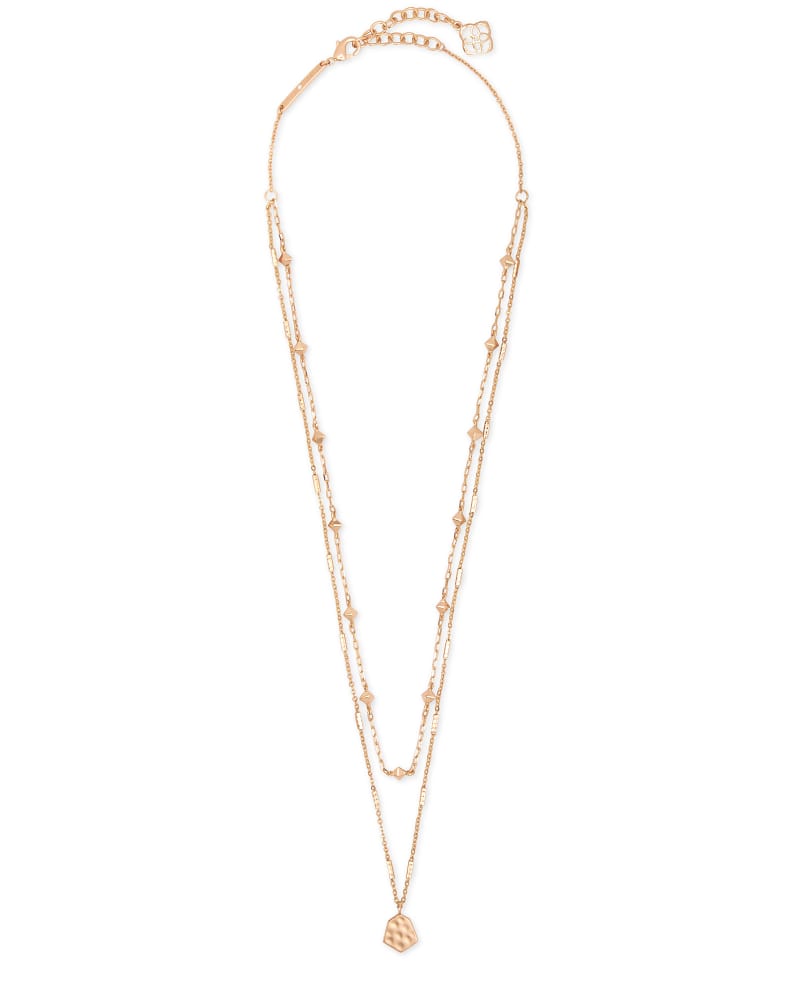 Clove Multi Strand Necklace in Rose Gold image number 4