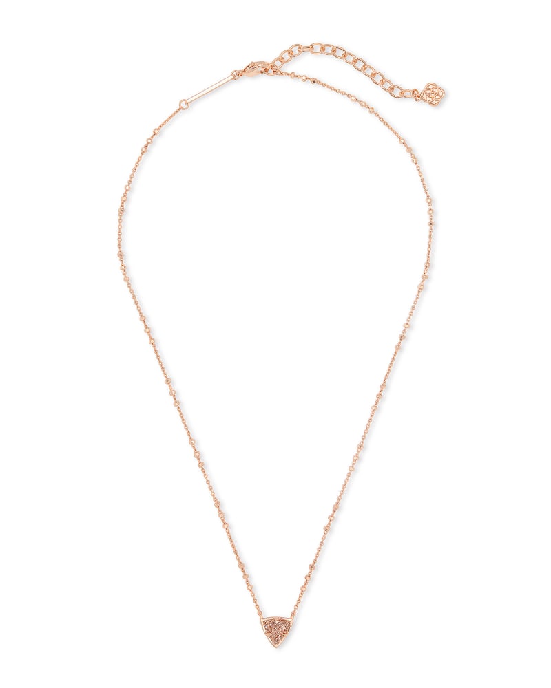 Perry Rose Gold Pendant Necklace in Sand Drusy image number 2