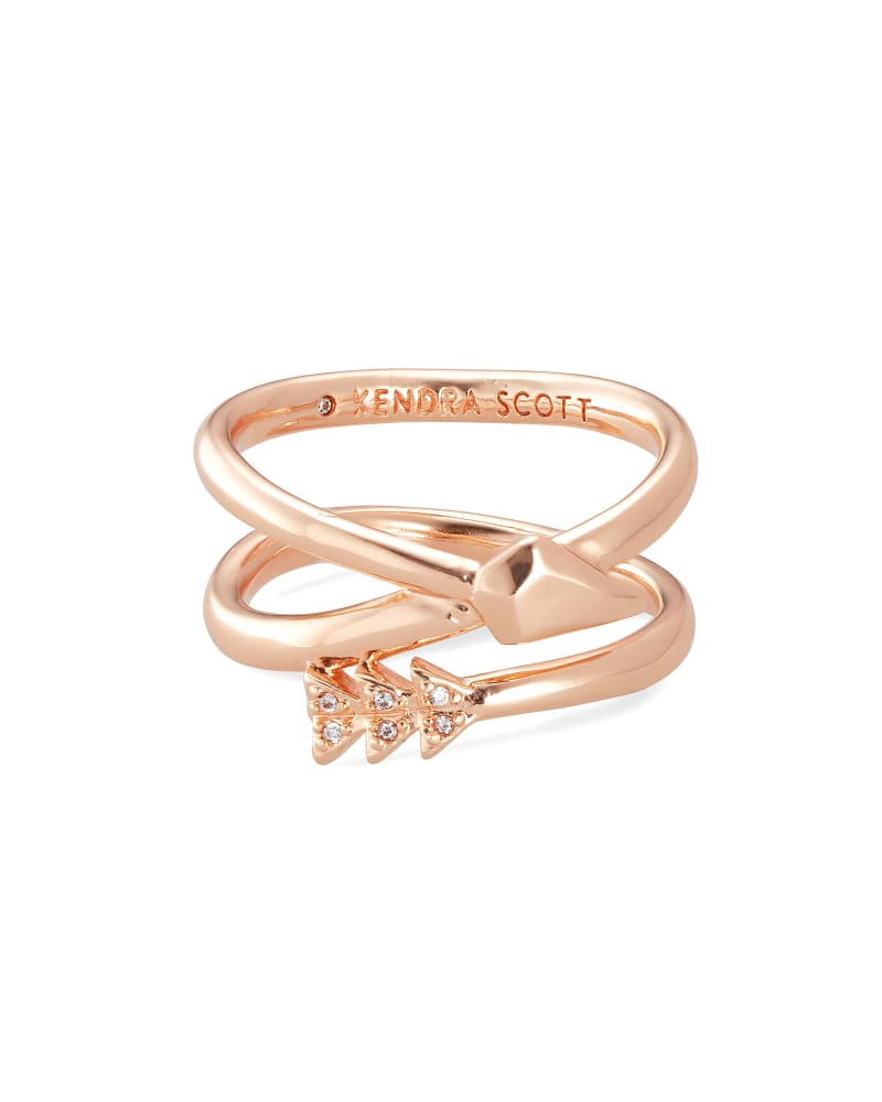 Zoey Arrow Wrap Ring in Rose Gold
