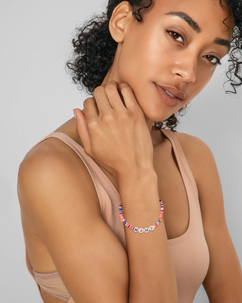 Reece Gold Mama Friendship Bracelet in Pink Mix image number 1