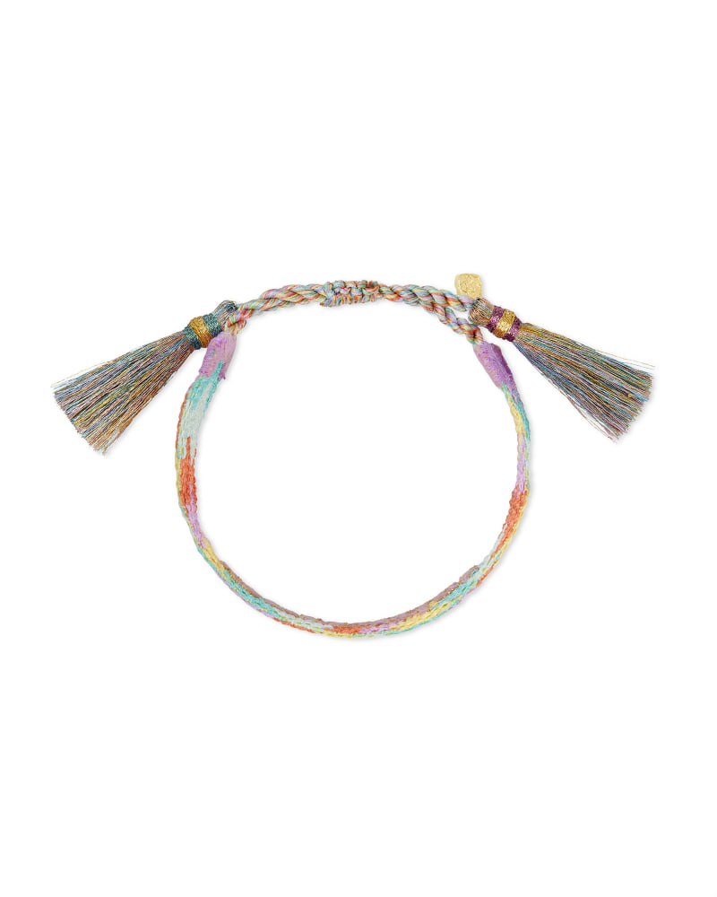 Optimist Gold Woven Friendship Bracelet in Pastel Mix image number 3