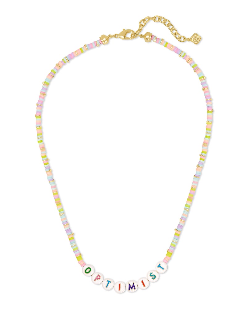Reece Optimist Gold Strand Necklace in Pink Pastel Mix image number 2