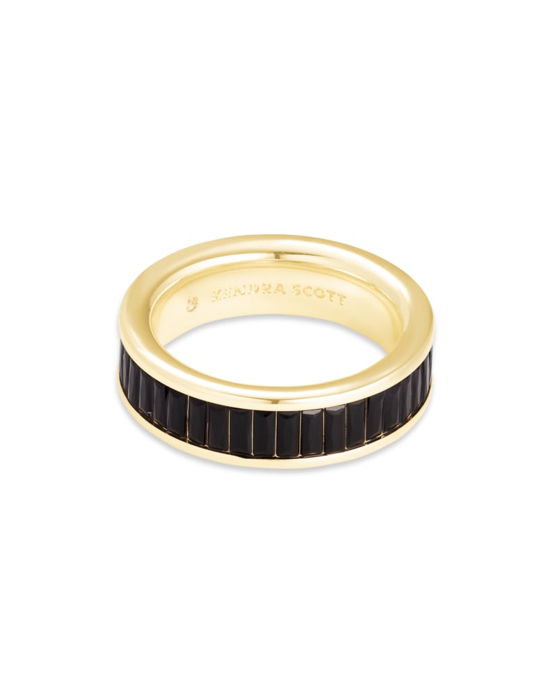 Jack Gold Band Ring in Black Spinel | Kendra Scott