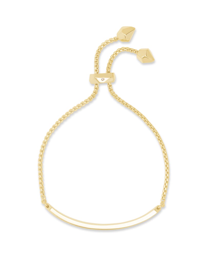 Jack Adjustable Gold Chain Bracelet in Purple Crystal image number 2