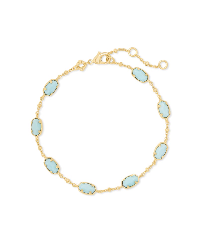 Emilie Gold Chain Bracelet in Light Blue Magnesite | Kendra Scott