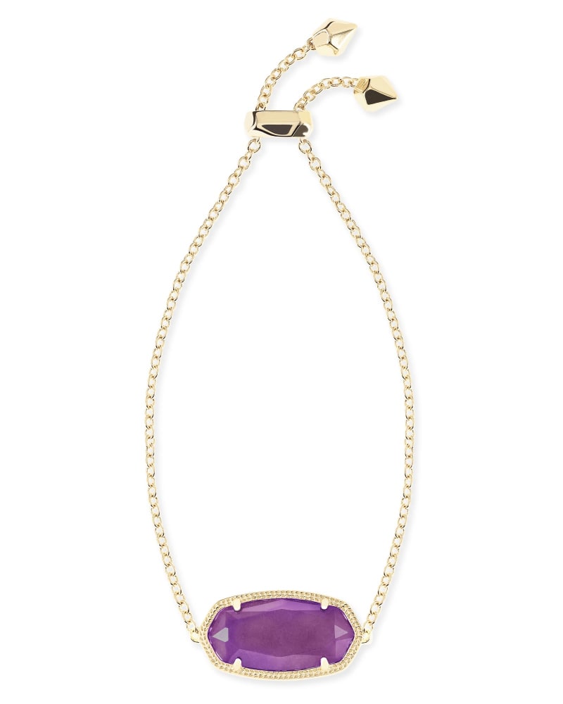 Daisy Adjustable Chain Bracelet in Purple Jade image number 0