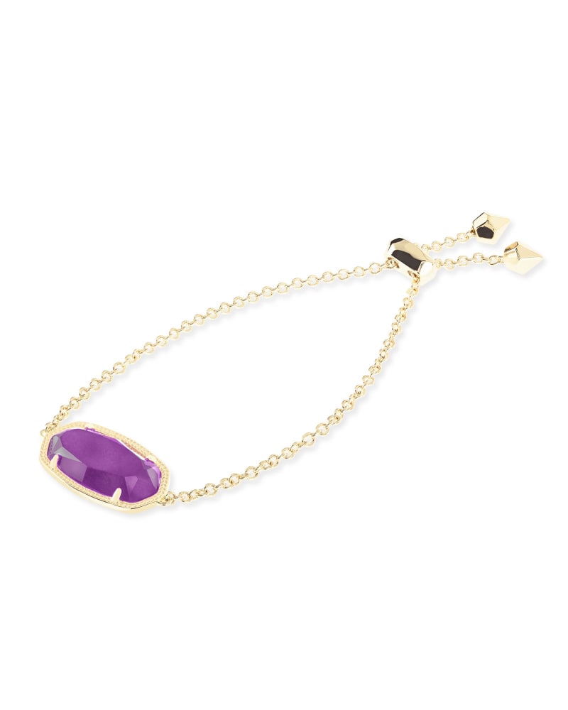 Daisy Adjustable Chain Bracelet in Purple Jade image number 2