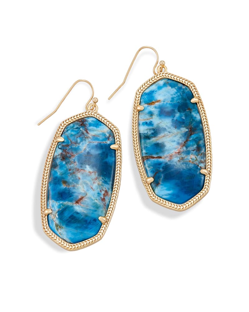 Danielle Statement Earrings in Aqua Apatite image number 0