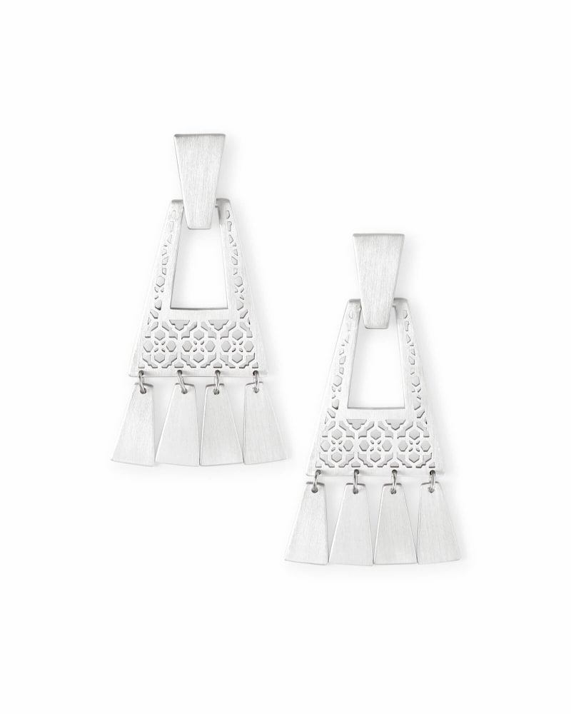 Kase Bright Silver Fringe Earrings in Bright Silver ...