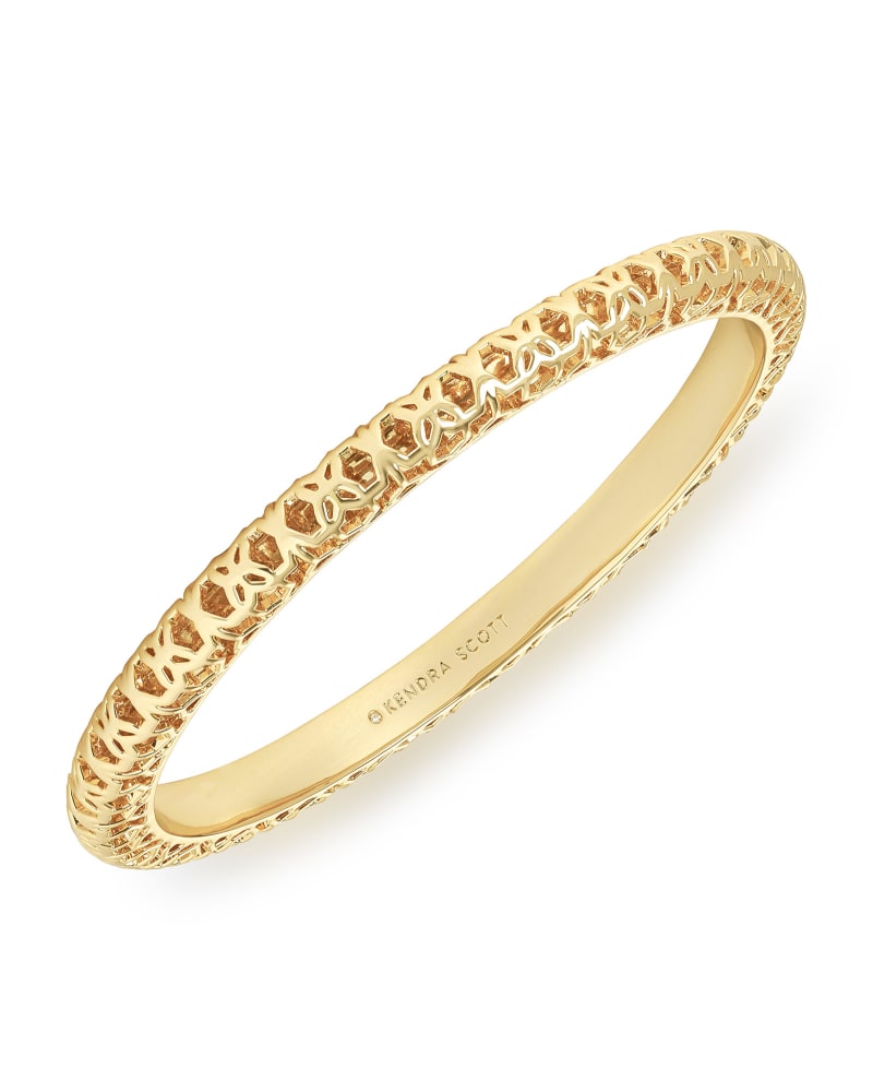 Maggie Bangle Bracelet in Gold Filigree image number 3