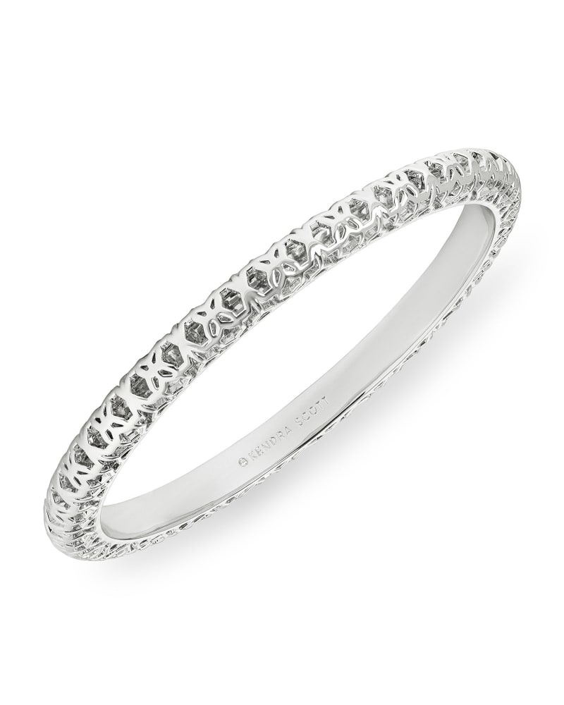 Maggie Bangle Bracelet in Silver Filigree image number 3