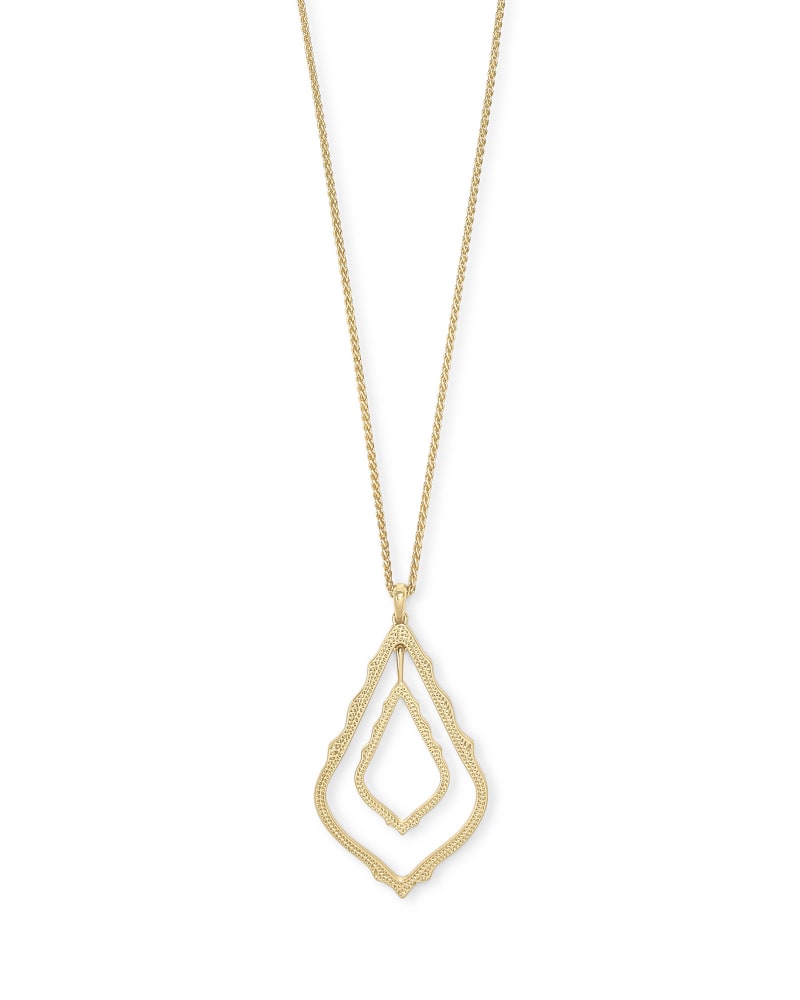 Simon Long Pendant Necklace in Gold image number 0.0