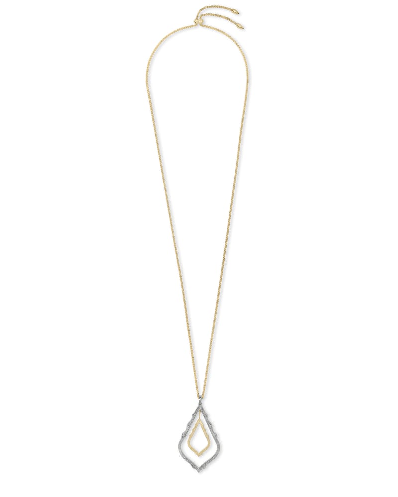 Simon Long Pendant Necklace in Mixed Metal image number 2
