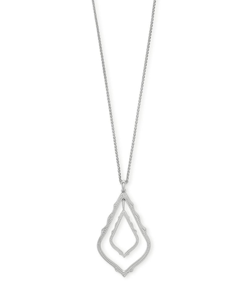 Simon Long Pendant Necklace in Silver image number 2