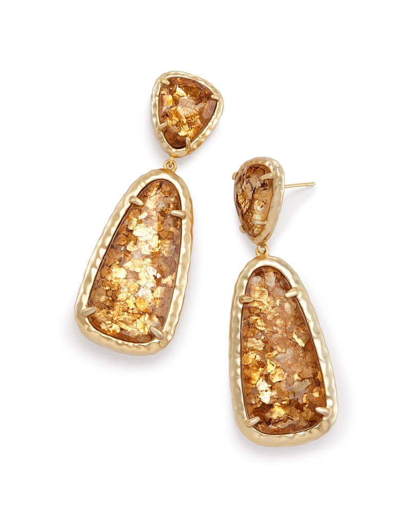 Daria Statement Earrings in Crushed Gold Mica image number 0