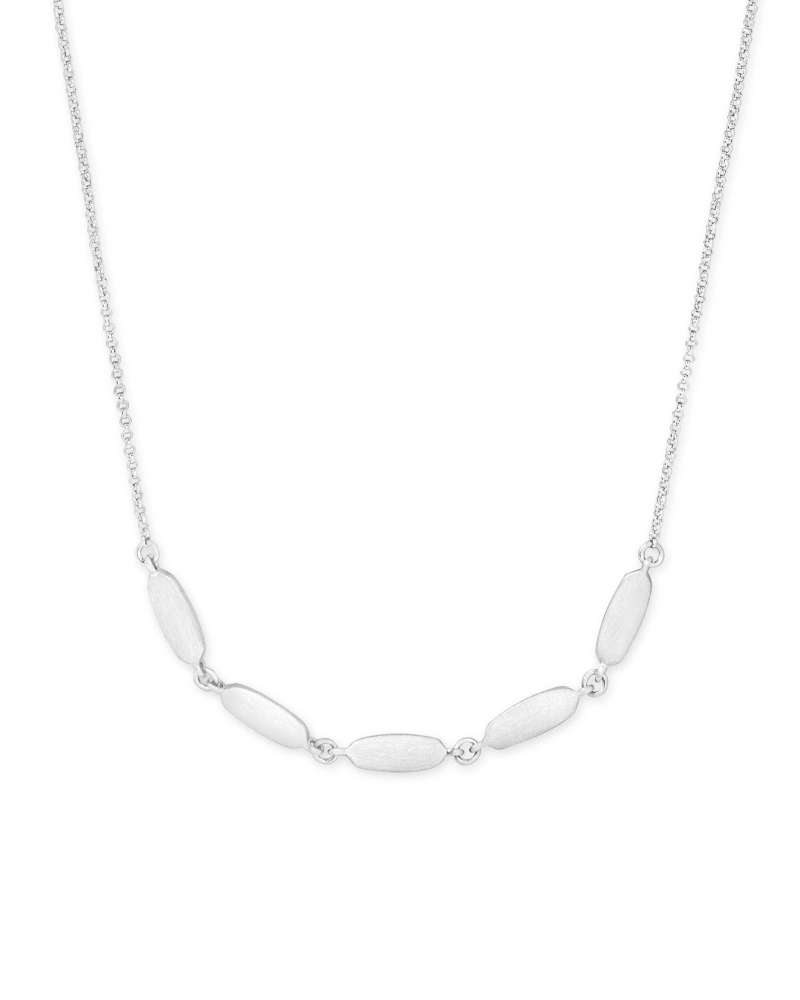 Fern Collar Necklace in Bright Silver image number 0