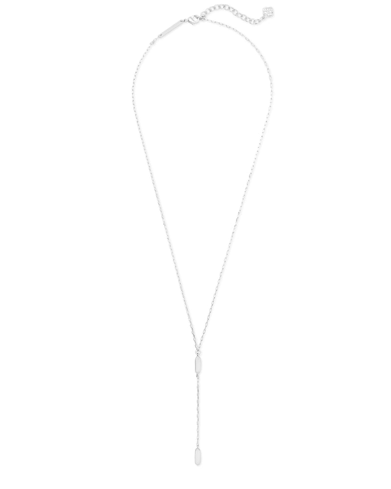 Fern Y Necklace in Bright Silver image number 2