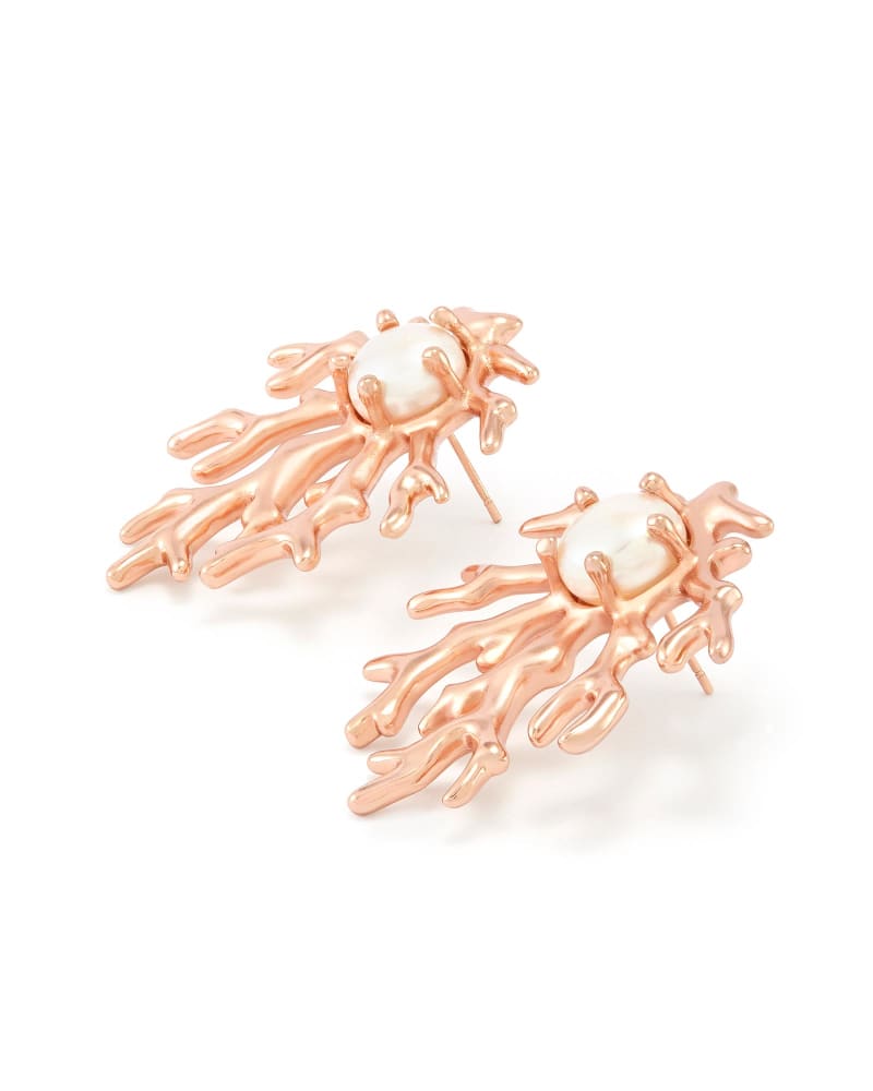 Hattie Stud Earrings in Rose Gold image number 2