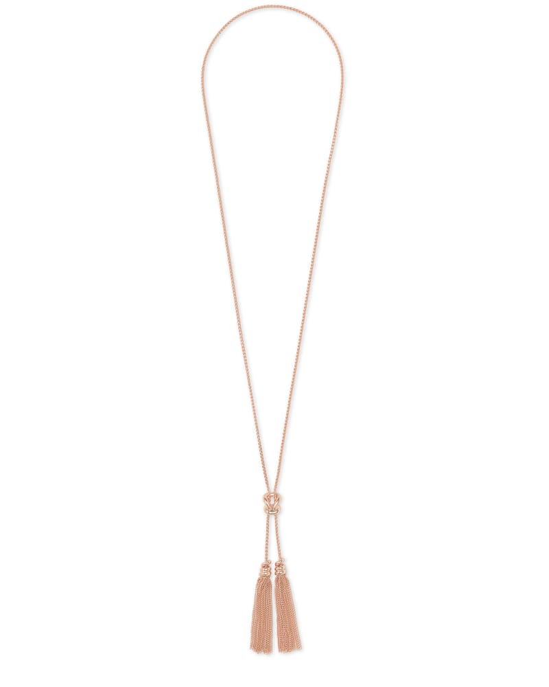 Presleigh Love Knot Y Necklace in Rose Gold | Kendra Scott