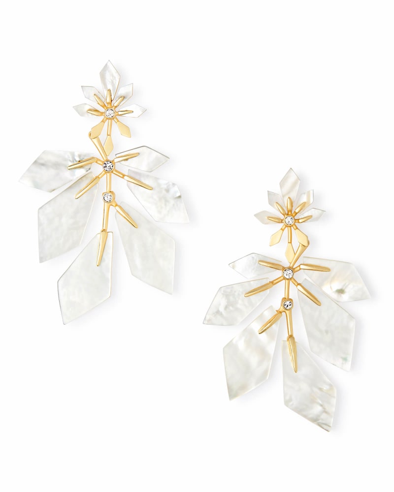 Jaylin Bright Silver Statement Earrings In Black Pearl image number 0